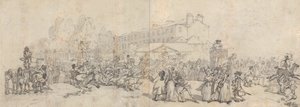 Hyde Park Corner by Thomas Rowlandson